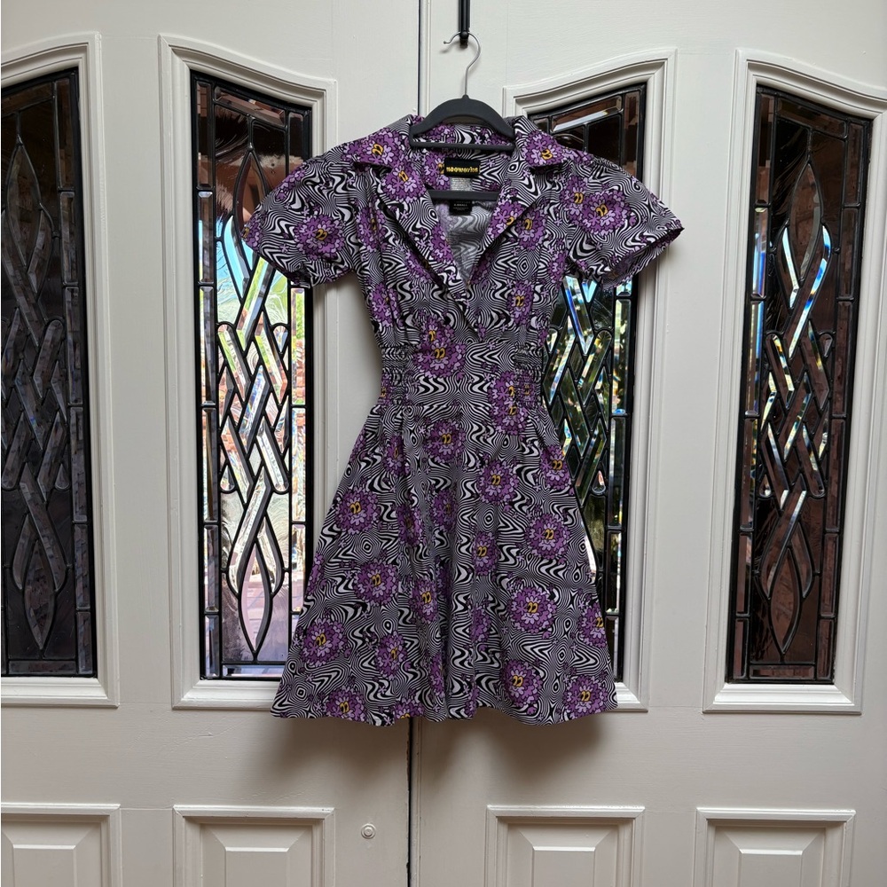Nooworks Leah in Hazel Purple Patterned Women's Dress NWOT